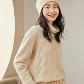 Half Turtleneck Cashmere Loose Thickened  Warm Cashmere Sweater